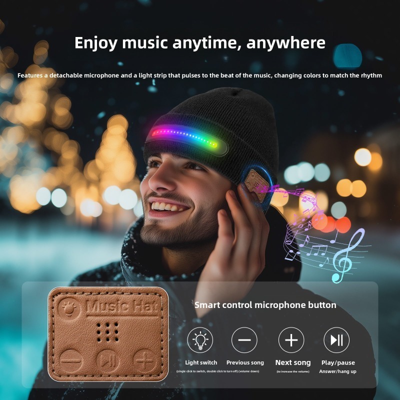 Christmas LED Light Up Bluetoo - Knit Beanie Hat Warm recensione e prezzo