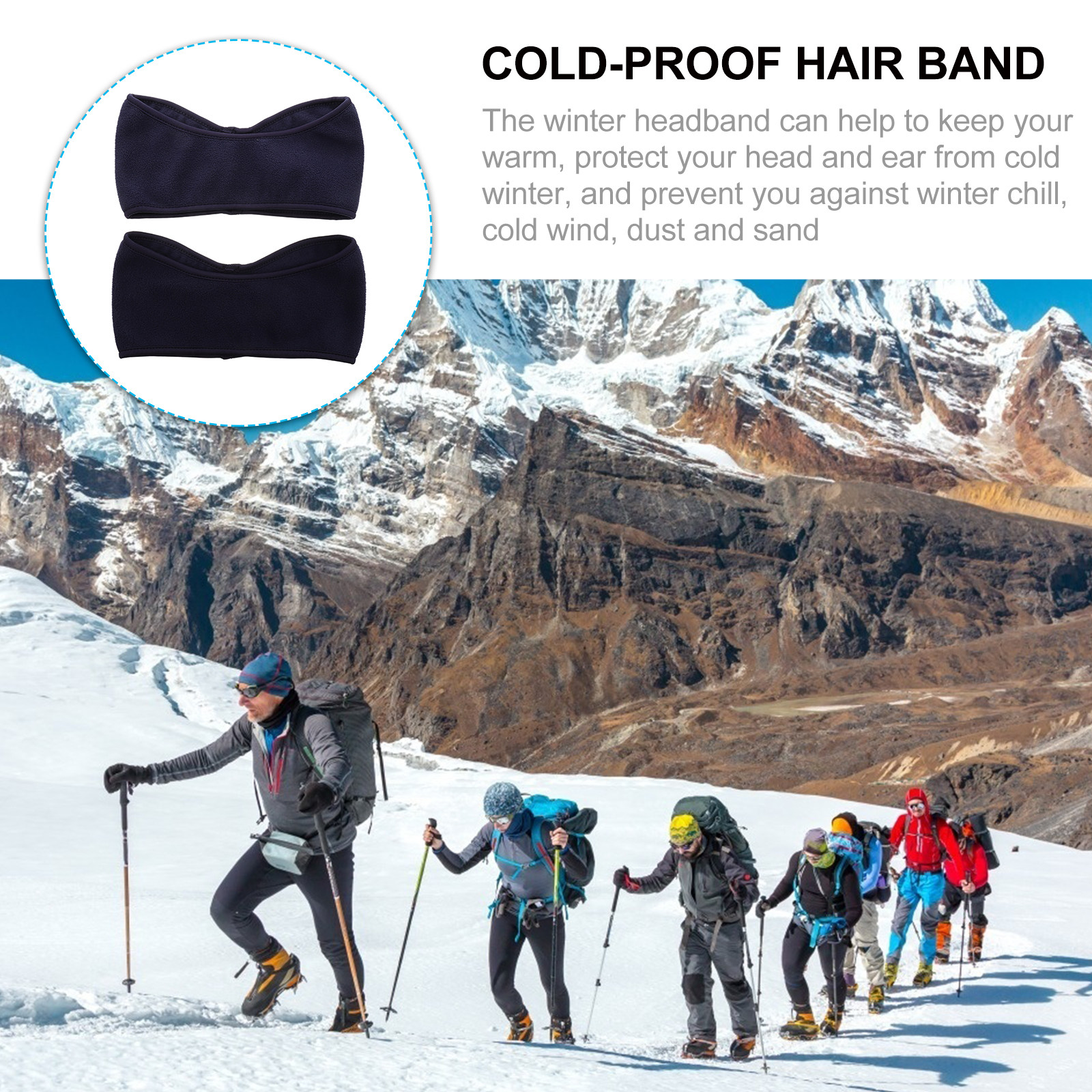 2Pcs Windproof Warm Headband P - Fleece Ear Warmer Band recensione e prezzo