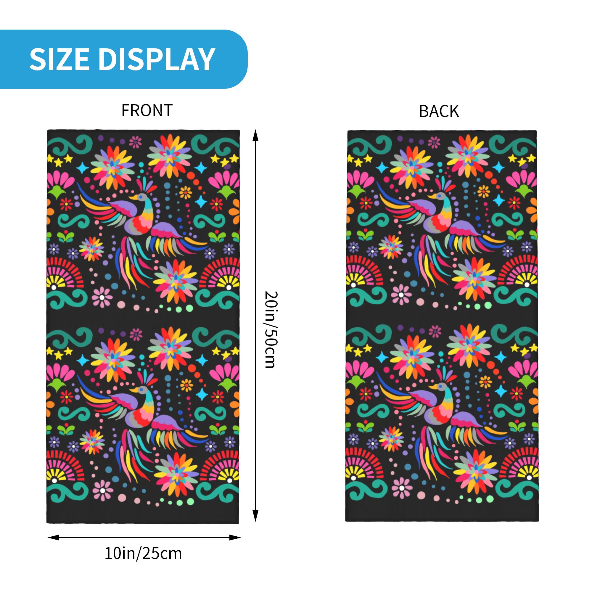 Custom Mexican Floral Flower T - Neck Gaiter Fleece recensione e prezzo