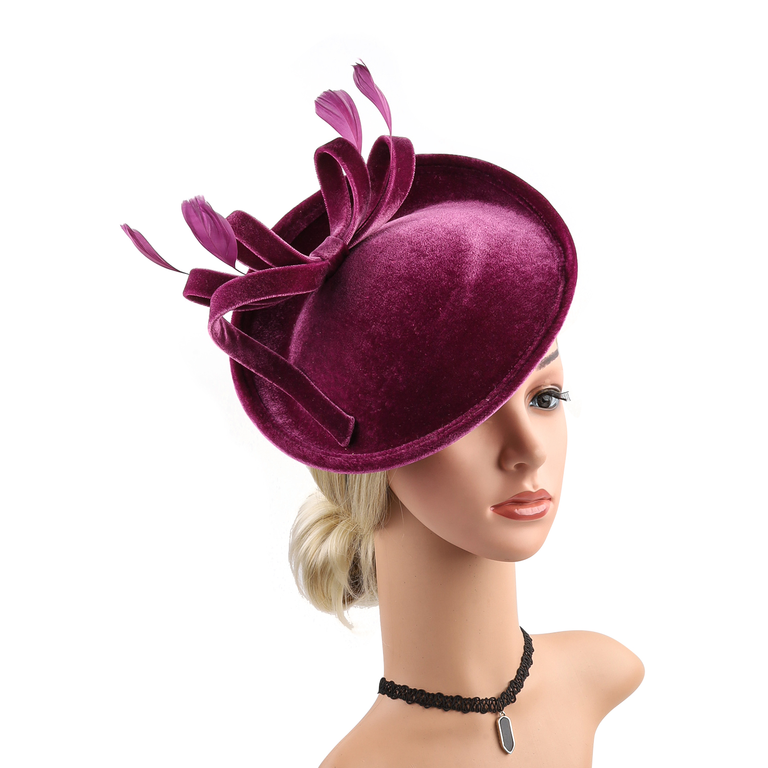 Velour Velvet Fascinator Feath - Winter Headband Fleece recensione e prezzo
