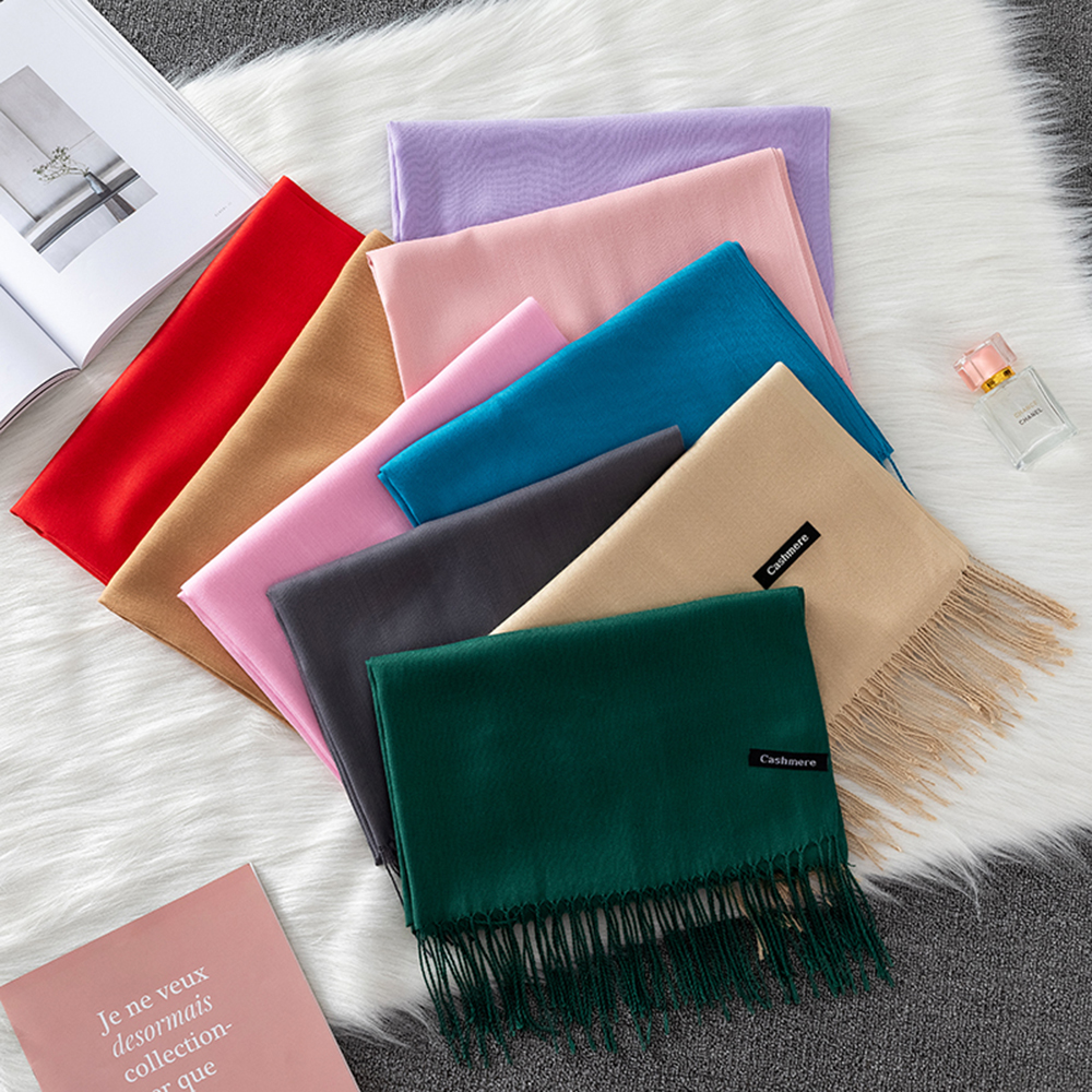 Women Solid Scarf Cashmere Fee - Cashmere Pashmina Wrap recensione e prezzo