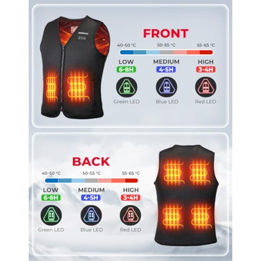 KEMIMOTO Womens Heated Vest El - Heated Vest Battery recensione e prezzo