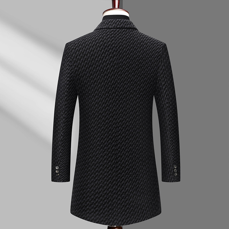 Long Coat Men Mens Wool Jacket - Wool Coat Peacoat recensione e prezzo
