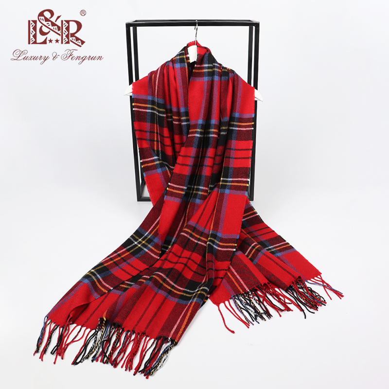 2022 winter men plaid scarf ca - Wool Scarf Men recensione e prezzo