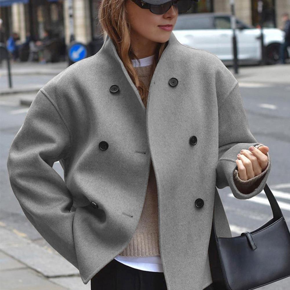 Women's Winter Cropped Wool Co - Wool Coat Peacoat recensione e prezzo