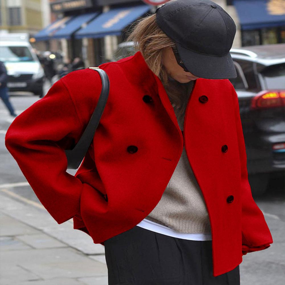 Women's Winter Cropped Wool Co - Wool Coat Peacoat recensione e prezzo