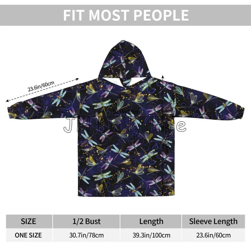Dragonfly Galaxy Wearable Blan - Sherpa Hoodie Fleece recensione e prezzo