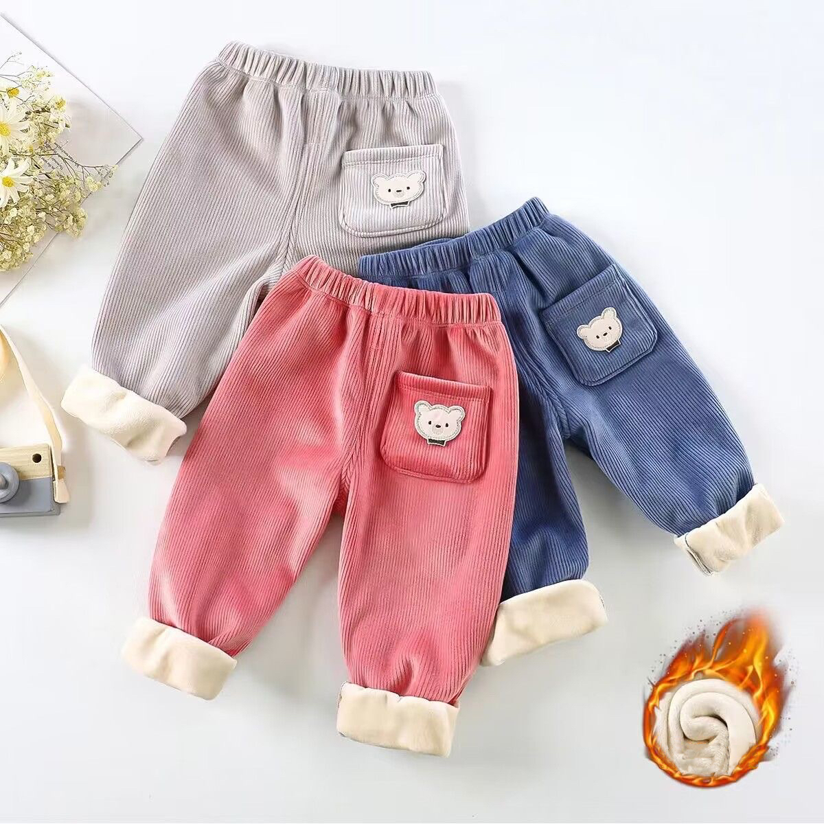 1pcs Boy Girl Winter Velvet Co - Corduroy Pant Warm recensione e prezzo