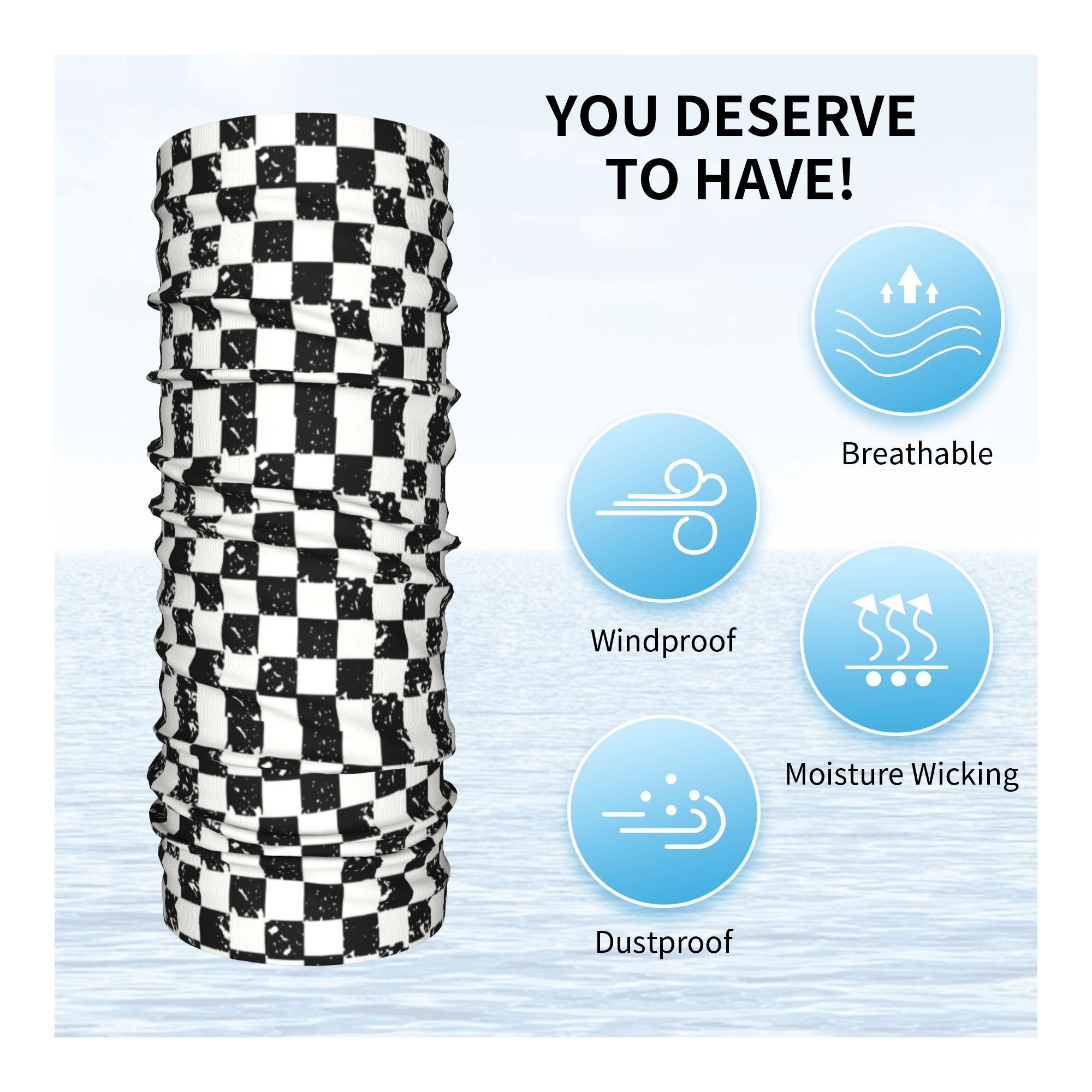Custom Retro Checkered Flag Wi - Neck Gaiter Fleece recensione e prezzo