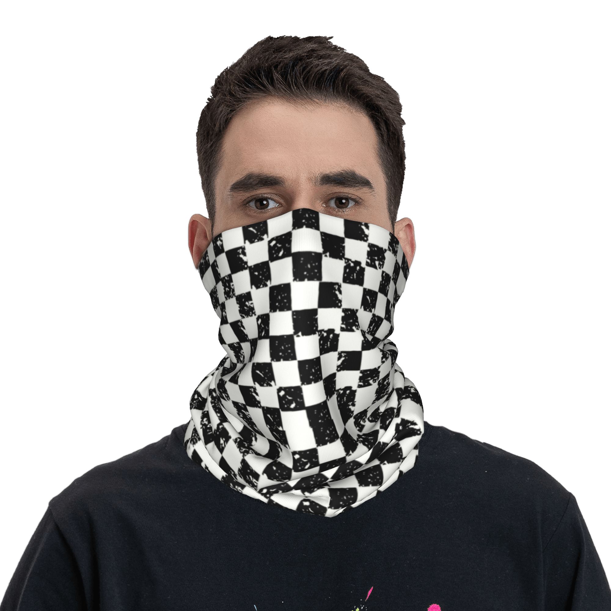 Custom Retro Checkered Flag Wi - Neck Gaiter Fleece recensione e prezzo
