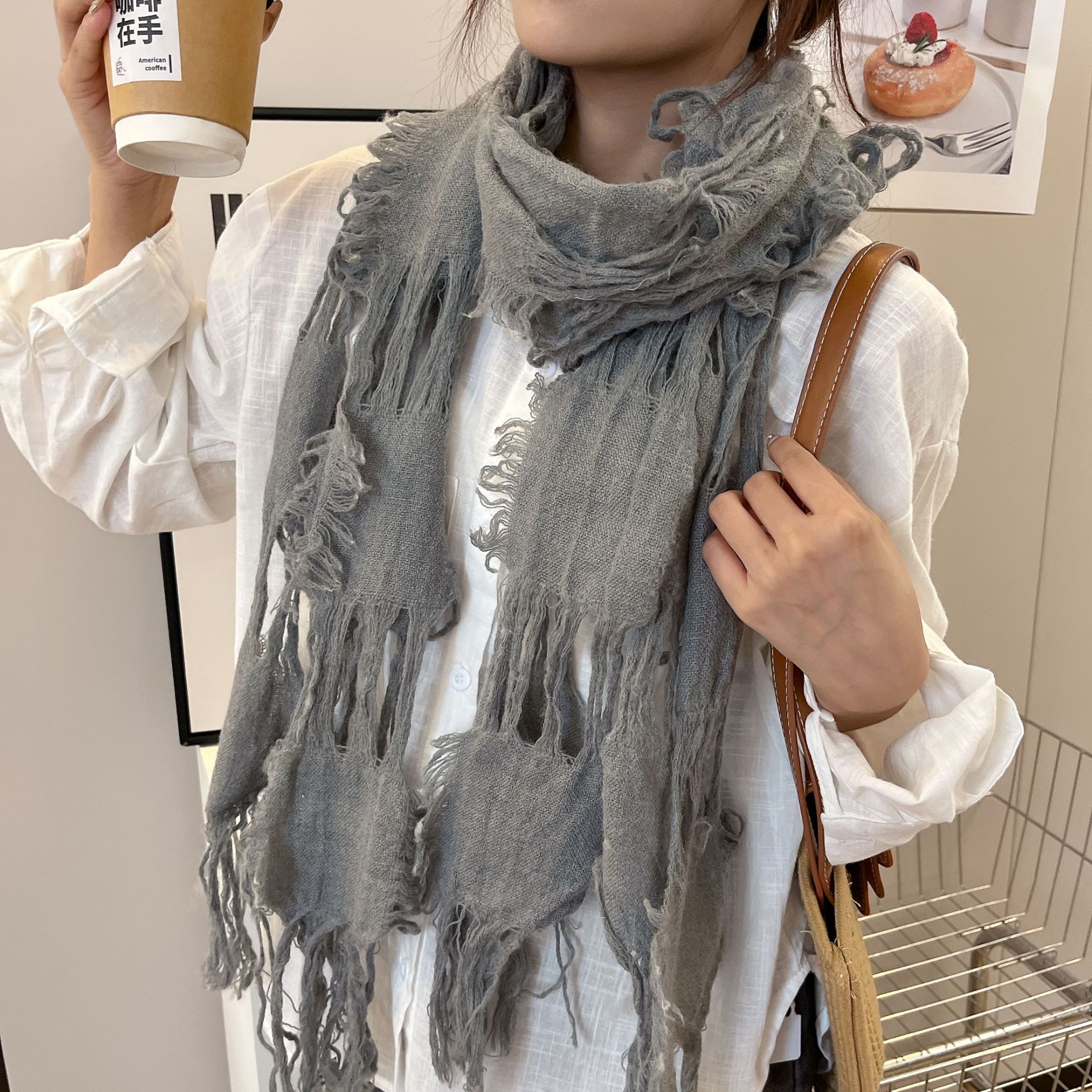 2025 New Fashion Ripped Hole T - Wool Scarf Men recensione e prezzo