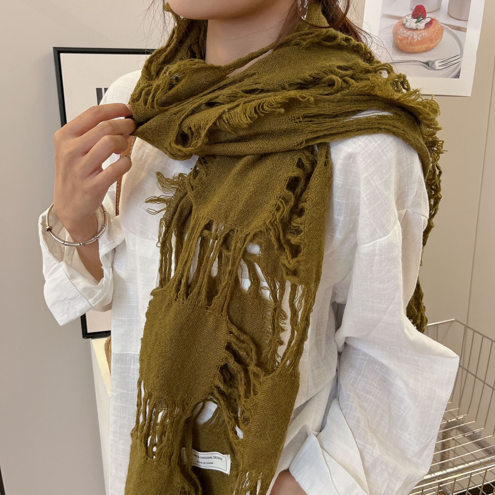 2025 New Fashion Ripped Hole T - Wool Scarf Men recensione e prezzo