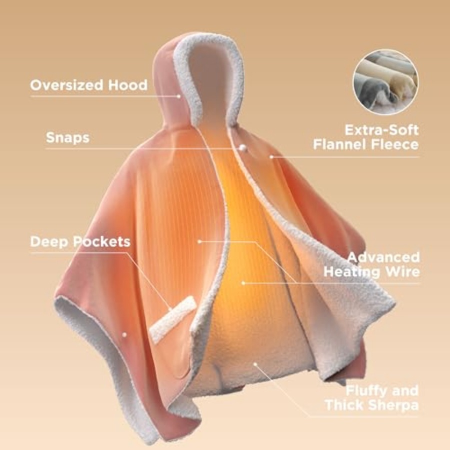 Heated Blanket Wearable Shawl  - Shawl Wrap Winter recensione e prezzo