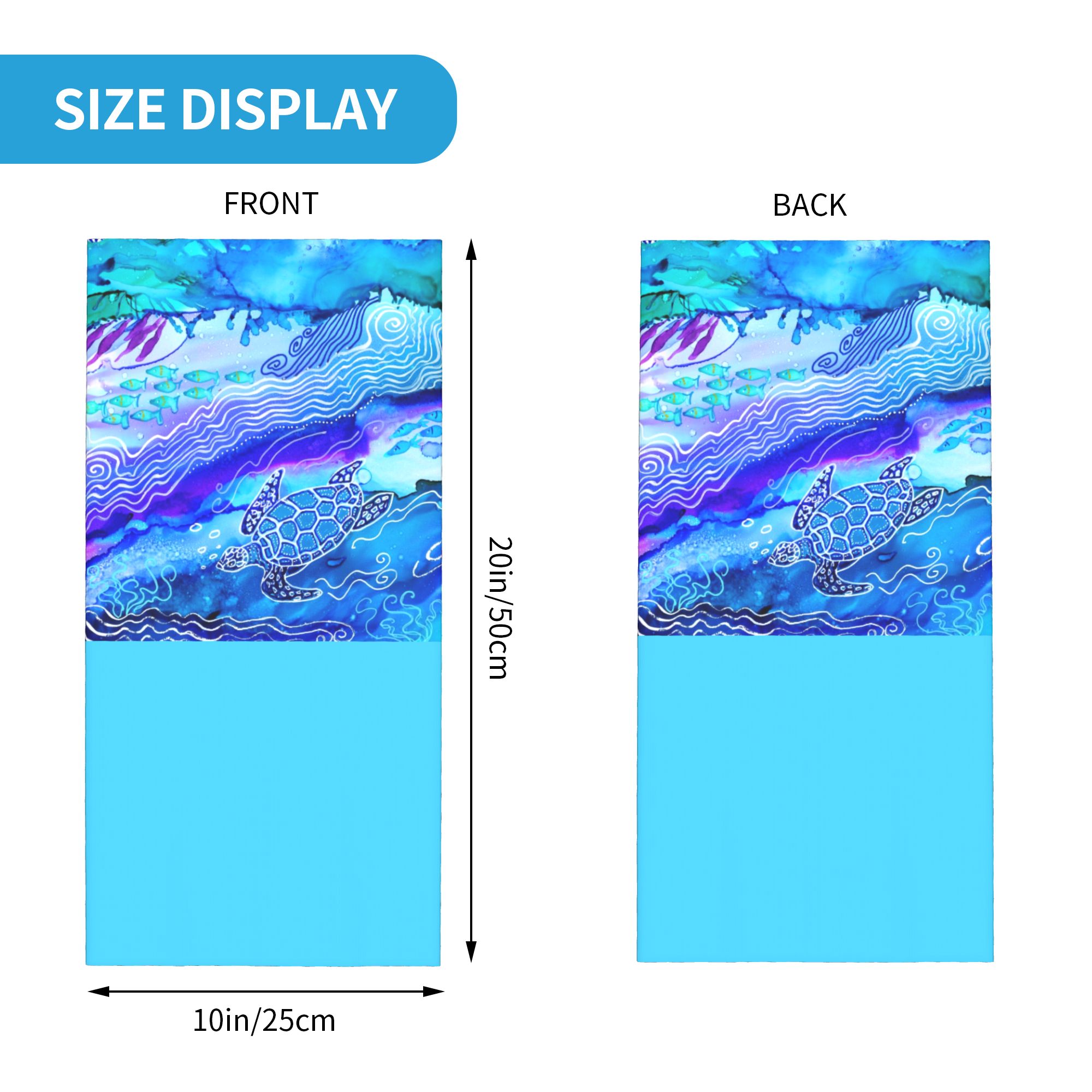 Custom Ocean Turtle Dive Winte - Neck Gaiter Fleece recensione e prezzo