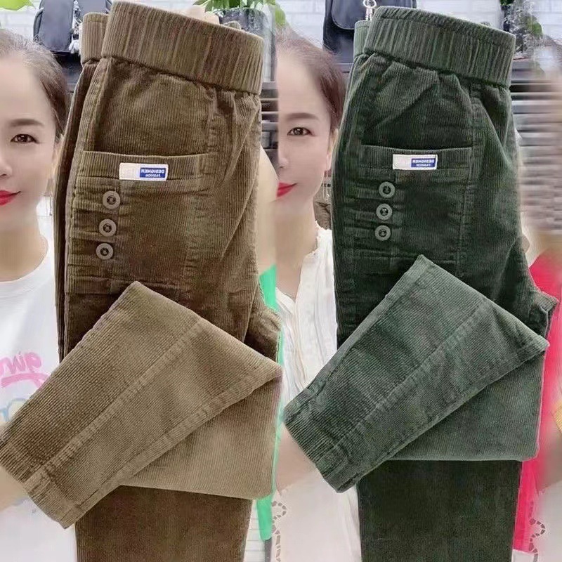 Women Warm Spring Winter Butto - Corduroy Pant Warm recensione e prezzo