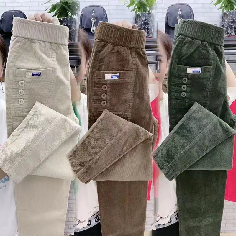 Women Warm Spring Winter Butto - Corduroy Pant Warm recensione e prezzo