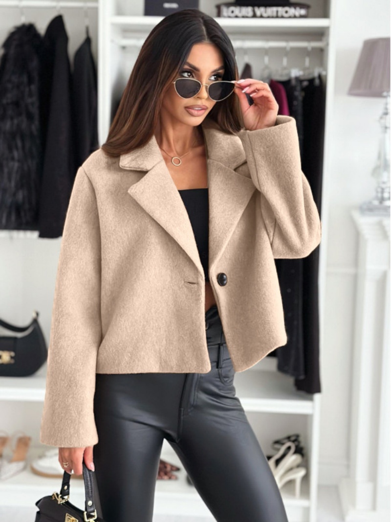 Cropped Trench Coat for Women  - Wool Coat Peacoat recensione e prezzo