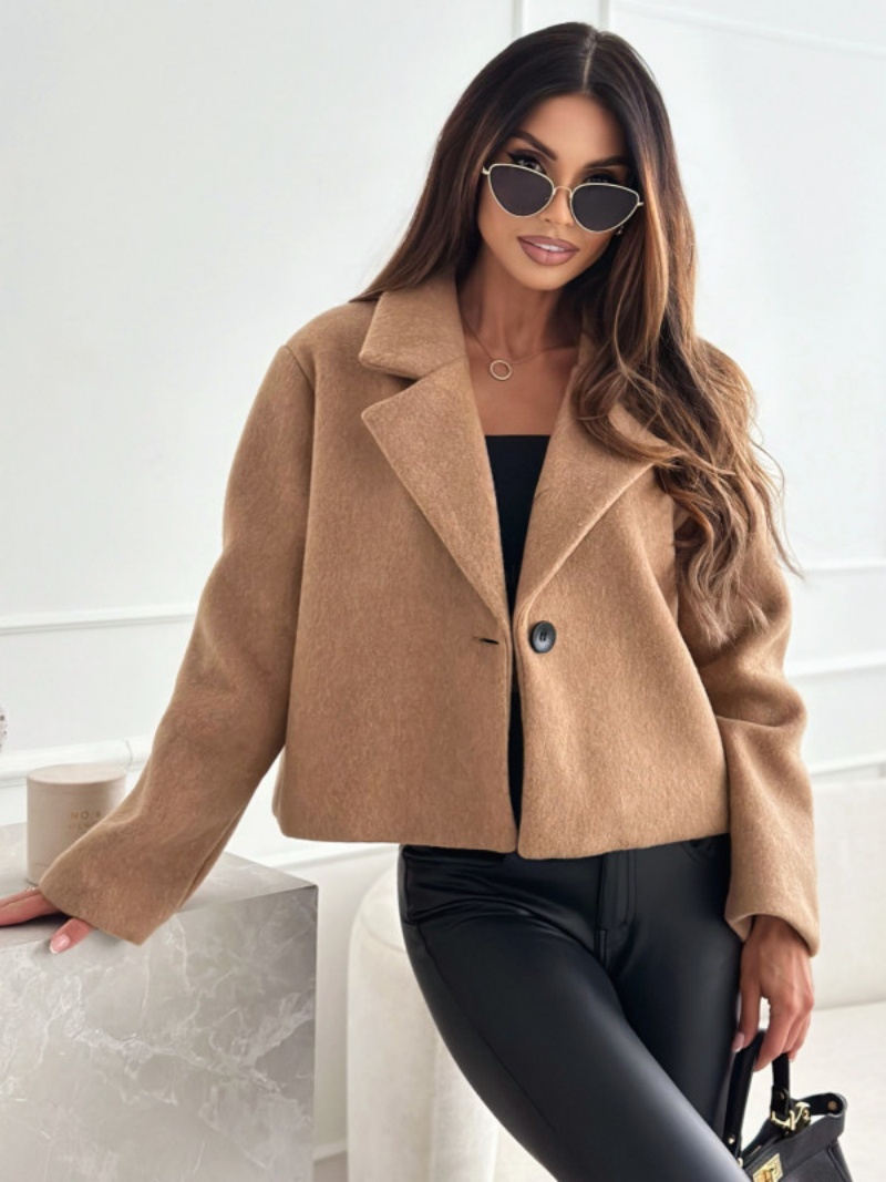 Cropped Trench Coat for Women  - Wool Coat Peacoat recensione e prezzo