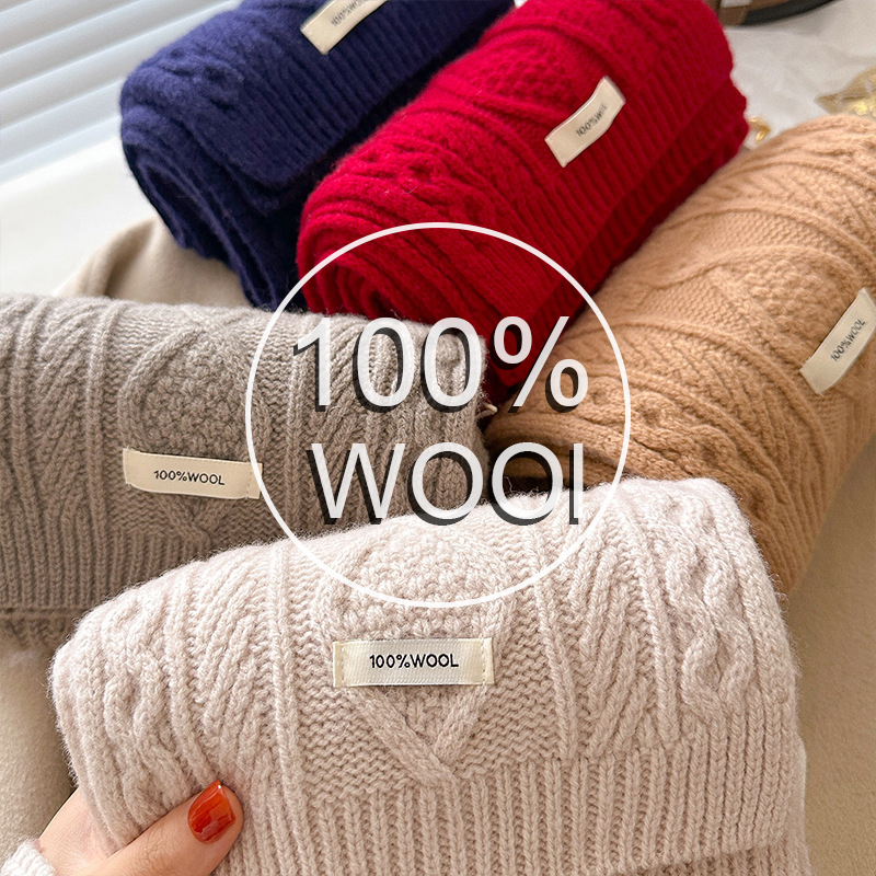 Luxury 100% Wool Scarf Women M - Shawl Wrap Winter recensione e prezzo