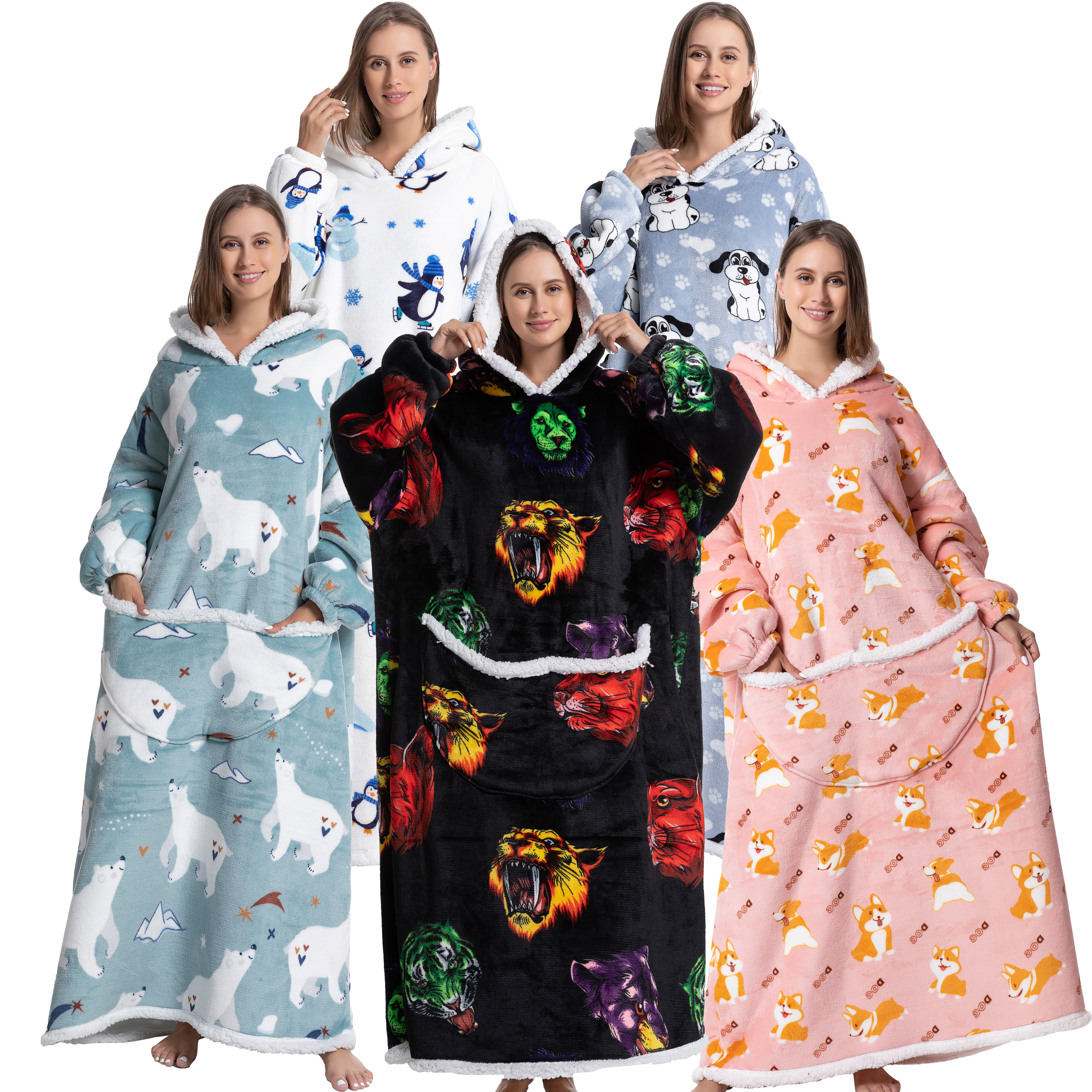 Oversized Wearable Blanket Coz - Sherpa Hoodie Fleece recensione e prezzo