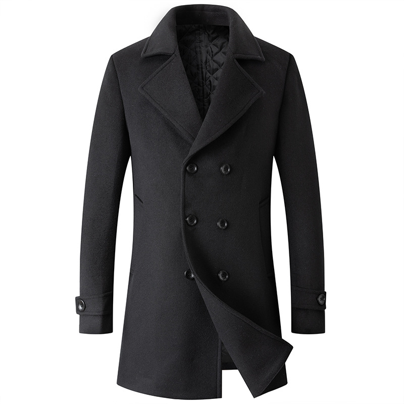 Double Breasted Coat Men Peaco - Wool Coat Peacoat recensione e prezzo