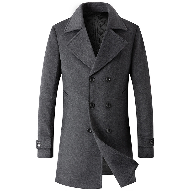 Double Breasted Coat Men Peaco - Wool Coat Peacoat recensione e prezzo