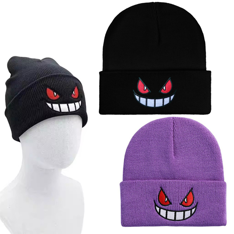 Anime Pokemon Gengar Cute Cart - Knit Beanie Hat Warm recensione e prezzo
