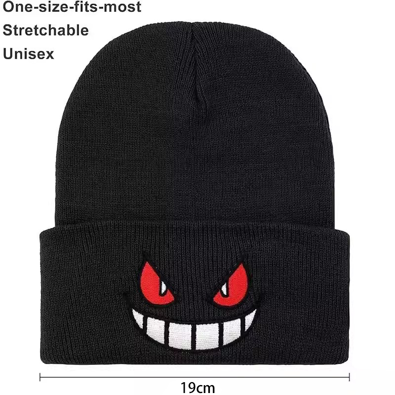 Anime Pokemon Gengar Cute Cart - Knit Beanie Hat Warm recensione e prezzo