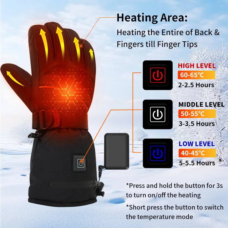 USB Rechargeable Heated Motorc - Touch Screen Gloves recensione e prezzo