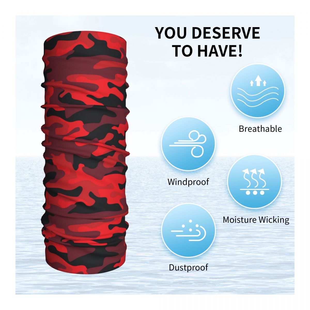 Militaryy Red Camouflage Banda - Neck Gaiter Fleece recensione e prezzo